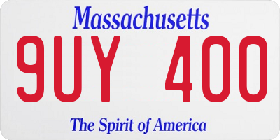 MA license plate 9UY400