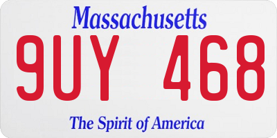 MA license plate 9UY468
