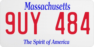MA license plate 9UY484