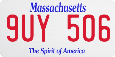 MA license plate 9UY506