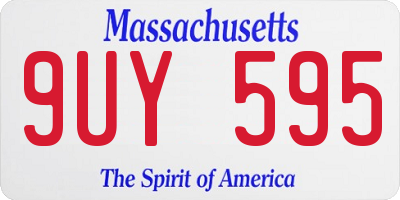 MA license plate 9UY595