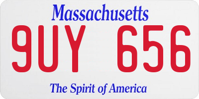 MA license plate 9UY656