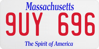 MA license plate 9UY696