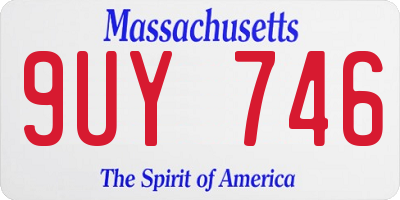 MA license plate 9UY746