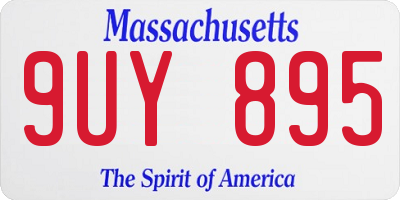 MA license plate 9UY895