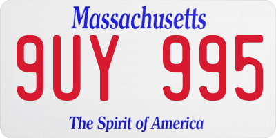 MA license plate 9UY995