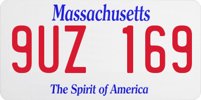 MA license plate 9UZ169