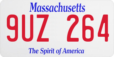 MA license plate 9UZ264