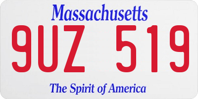 MA license plate 9UZ519