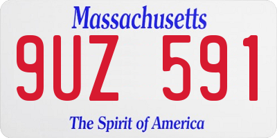 MA license plate 9UZ591