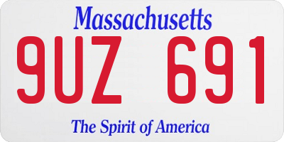 MA license plate 9UZ691