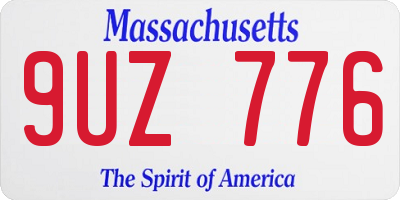 MA license plate 9UZ776