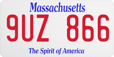 MA license plate 9UZ866