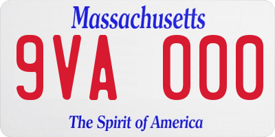 MA license plate 9VA000