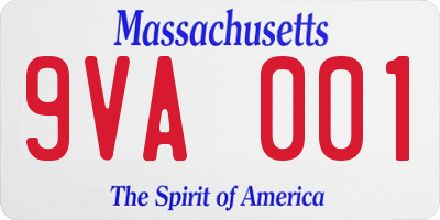 MA license plate 9VA001