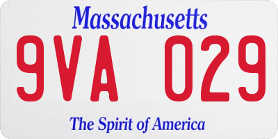 MA license plate 9VA029