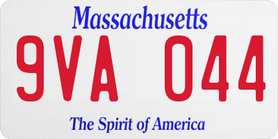 MA license plate 9VA044