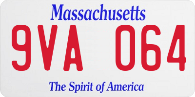 MA license plate 9VA064