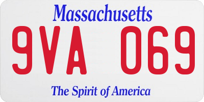 MA license plate 9VA069