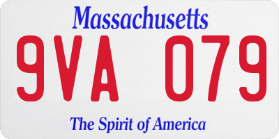 MA license plate 9VA079