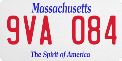 MA license plate 9VA084