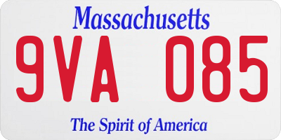 MA license plate 9VA085