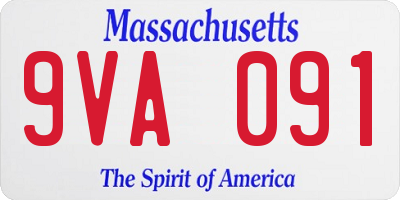 MA license plate 9VA091