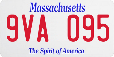 MA license plate 9VA095
