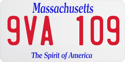 MA license plate 9VA109