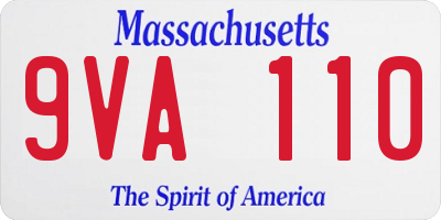 MA license plate 9VA110