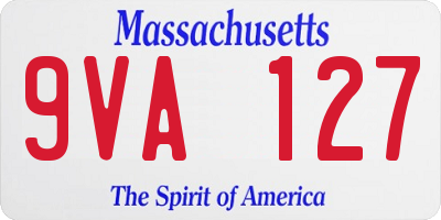 MA license plate 9VA127