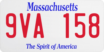 MA license plate 9VA158