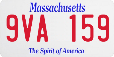 MA license plate 9VA159