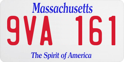 MA license plate 9VA161