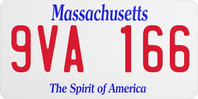 MA license plate 9VA166