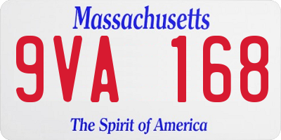 MA license plate 9VA168