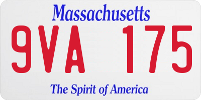MA license plate 9VA175