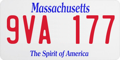 MA license plate 9VA177