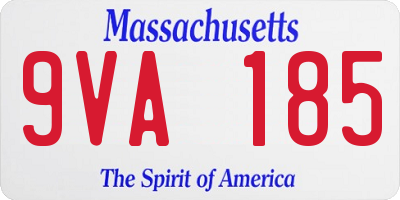 MA license plate 9VA185