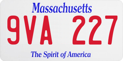 MA license plate 9VA227