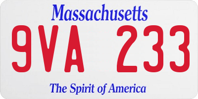 MA license plate 9VA233