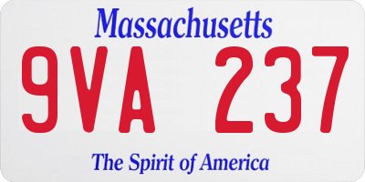 MA license plate 9VA237