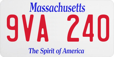 MA license plate 9VA240