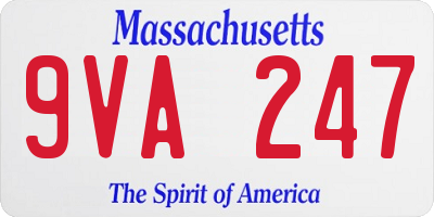 MA license plate 9VA247