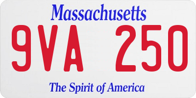 MA license plate 9VA250