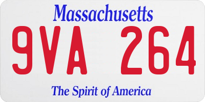 MA license plate 9VA264
