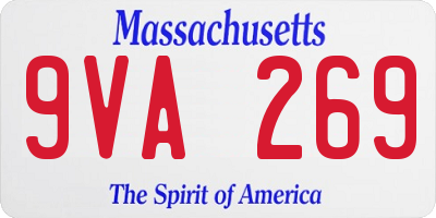 MA license plate 9VA269