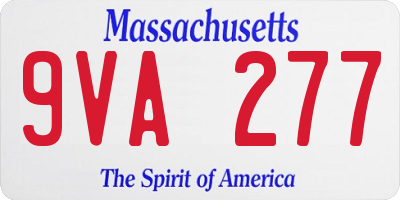 MA license plate 9VA277