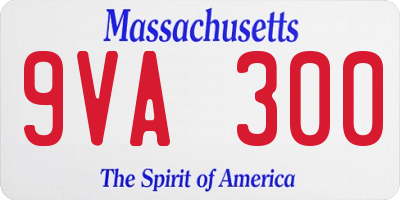 MA license plate 9VA300