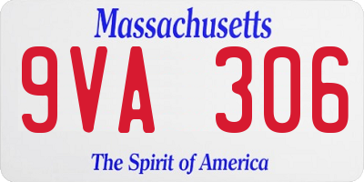 MA license plate 9VA306